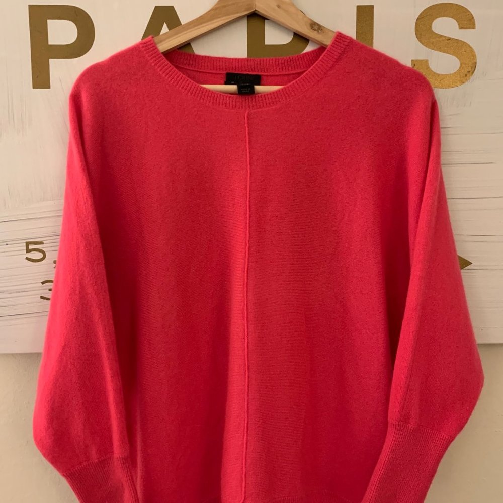 J. Crew Pink Italian Cashmere Pullover Sweater XXS